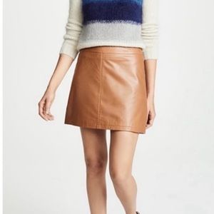 Cupcakes & cashmere vegan leather skirt